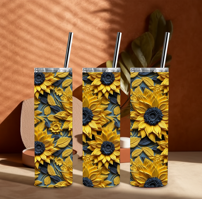 3D Illusion Sunflowers